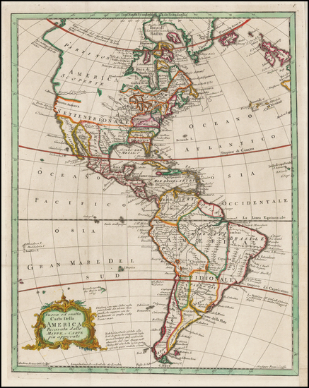 77-South America and America Map By Marco Coltellini