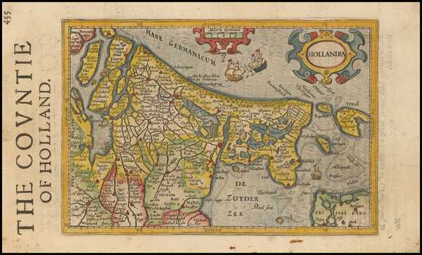 77-Netherlands Map By Jodocus Hondius - Samuel Purchas