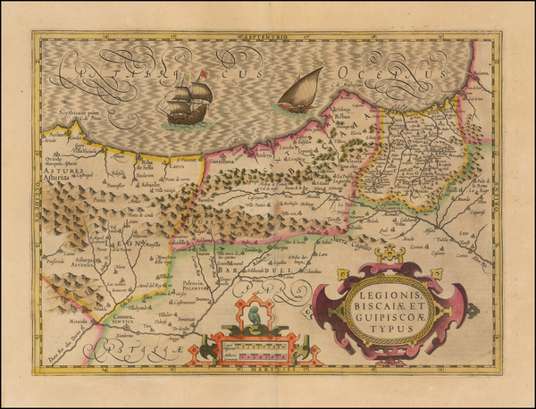 16-Spain Map By Jodocus Hondius