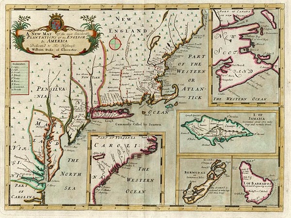 16-New England, Mid-Atlantic and Caribbean Map By Edward Wells