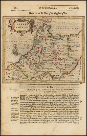 70-North Africa Map By Jodocus Hondius / Samuel Purchas