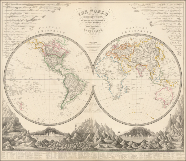 34-World, World and Curiosities Map By Alexander Keith Johnston