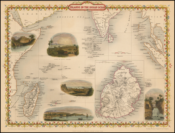 88-India, Southeast Asia and Other Islands Map By John Tallis