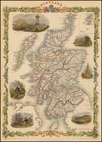 6-Scotland Map By John Tallis