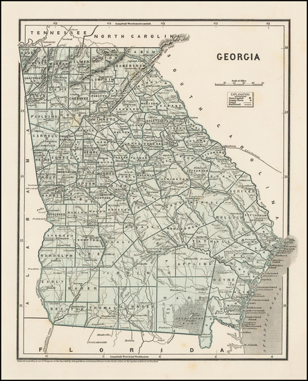 61-Southeast and Georgia Map By Sidney Morse  &  Samuel Breese