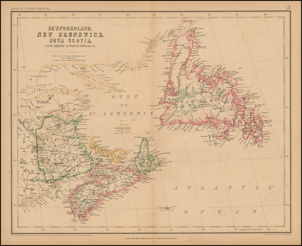 61-Canada Map By Henry Darwin Rogers  &  Alexander Keith Johnston