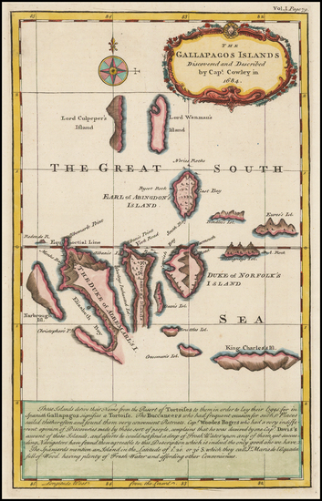 36-South America and Pacific Map By Emanuel Bowen