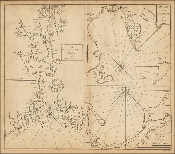 63-Baltic Countries, Scandinavia, Denmark and Germany Map By John Senex / Edmond Halley / Nathanie