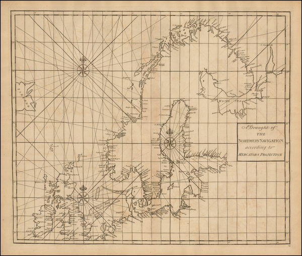 48-British Isles, Baltic Countries, Scandinavia and Denmark Map By John Senex / Edmond Halley / Na