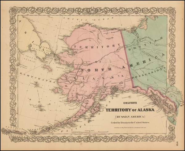 96-Alaska Map By G.W.  & C.B. Colton