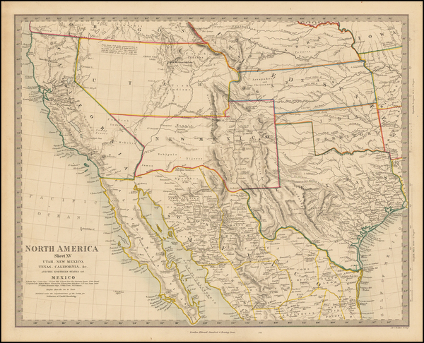 69-Texas, Southwest, Rocky Mountains and California Map By SDUK