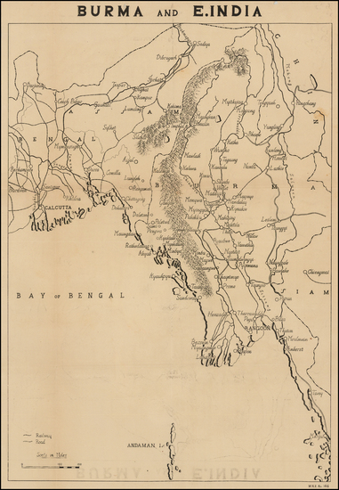 38-India and Southeast Asia Map By C. P. D.