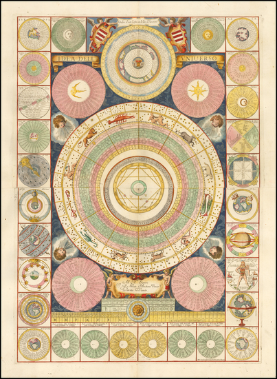 52-Celestial Maps and Curiosities Map By Vincenzo Maria Coronelli