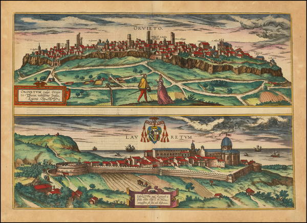 75-Italy Map By Georg Braun  &  Frans Hogenberg