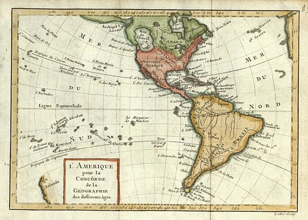 91-South America, Australia & Oceania, Oceania and America Map By Noel-Antoine Pluche