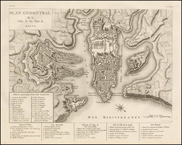 22-Malta Map By Abbé Jean Claude Richard de Saint-Non