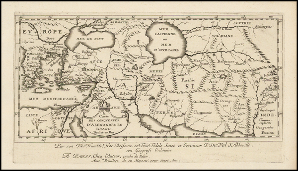 18-Middle East, Holy Land, Persia & Iraq and Turkey & Asia Minor Map By Pierre Du Val