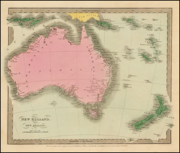 11-Australia and New Zealand Map By David Hugh Burr