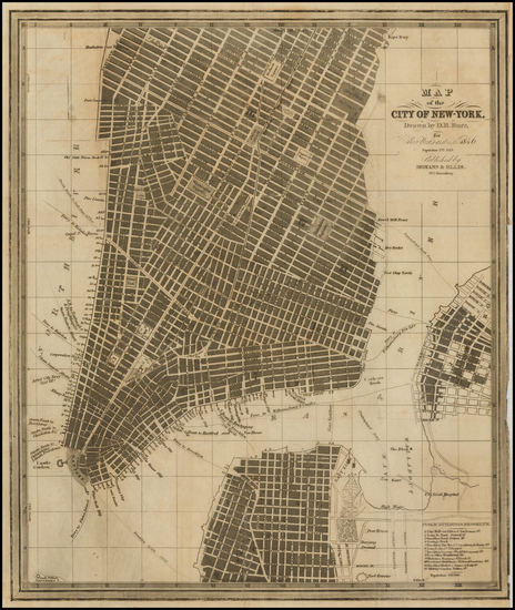 84-New York City Map By David Hugh Burr