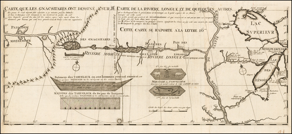 69-Midwest, Plains and Rocky Mountains Map By Baron de Lahontan