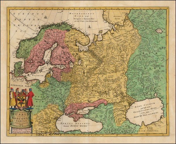 82-Russia, Baltic Countries and Scandinavia Map By Carel Allard