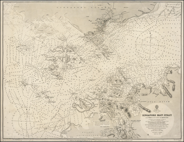 64-Singapore Map By British Admiralty