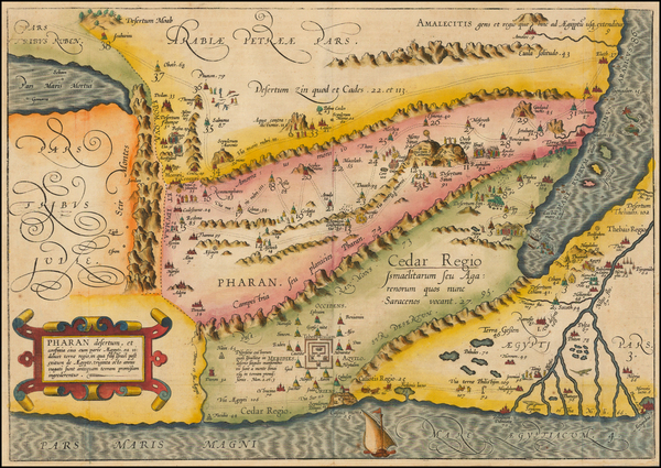 37-Holy Land Map By Christian van Adrichom