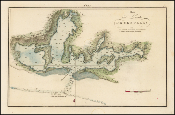 50-Caribbean Map By Direccion Hidrografica de Madrid / Joaquin  Fidalgo