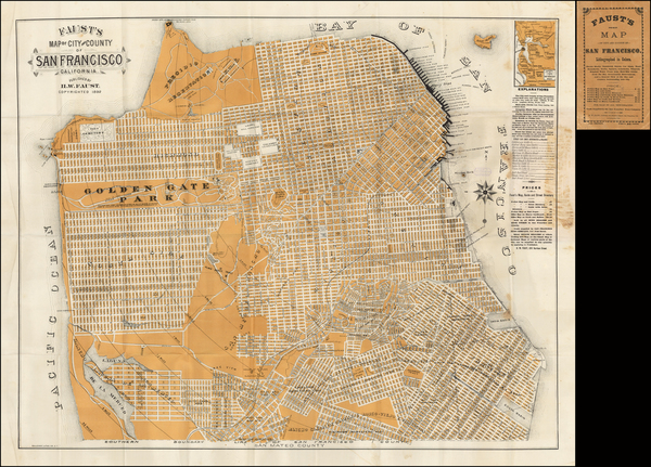 73-San Francisco & Bay Area Map By H.W.  Faust