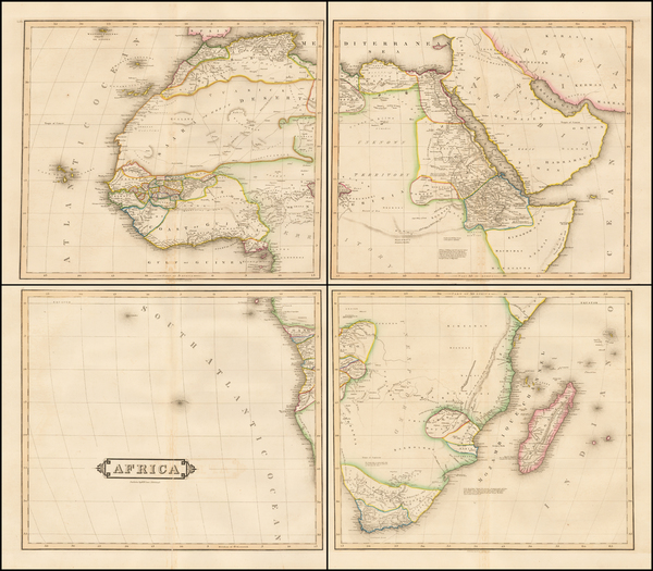 14-Africa and Africa Map By W. & D. Lizars