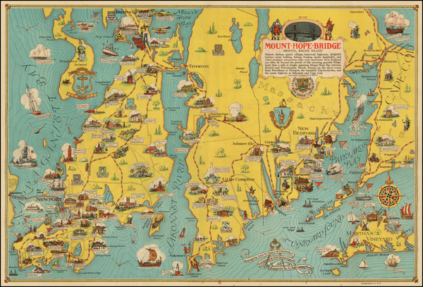 21-New England Map By H.W. Hetherington