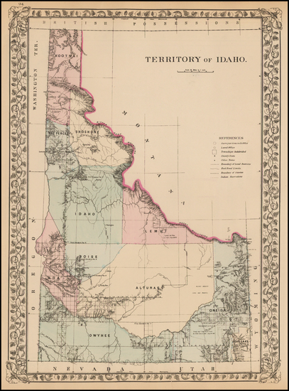 55-Rocky Mountains Map By Samuel Augustus Mitchell Jr.