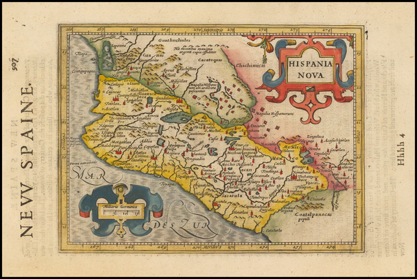 5-Mexico Map By Jodocus Hondius / Samuel Purchas