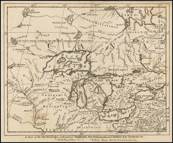 36-Midwest, Plains and Canada Map By London Magazine