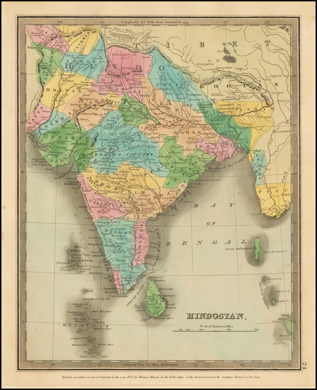 87-India Map By Jeremiah Greenleaf