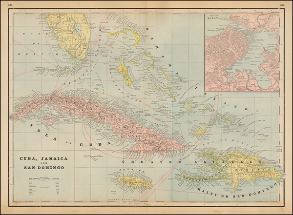 28-Caribbean Map By George F. Cram