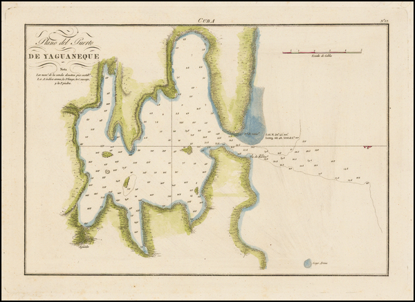 80-Caribbean and Cuba Map By Direccion Hidrografica de Madrid / Joaquin  Fidalgo