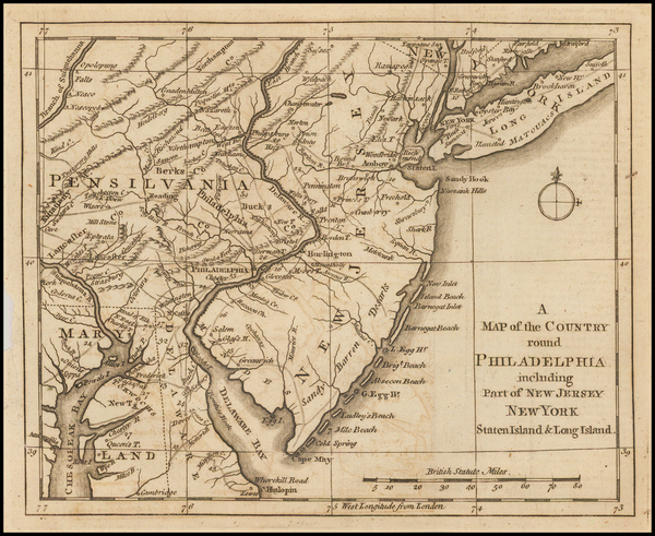 98-Mid-Atlantic Map By Gentleman's Magazine