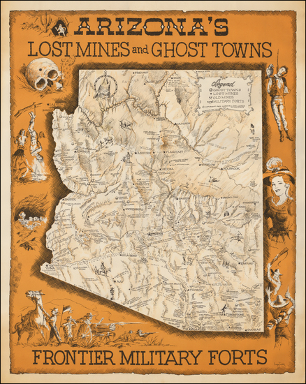 65-Southwest, Arizona and California Map By Larry Toschik