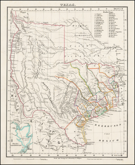 91-Texas Map By Carl Flemming