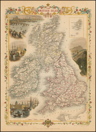 30-British Isles Map By John Tallis