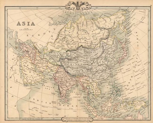 93-Asia and Asia Map By G.F. Cruchley