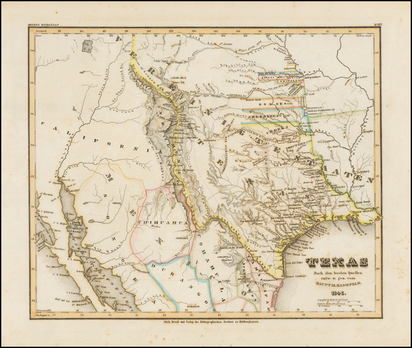 46-Texas, Plains, Southwest and Rocky Mountains Map By Joseph Meyer