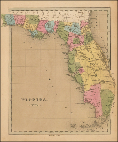 52-Southeast Map By Thomas Gamaliel Bradford
