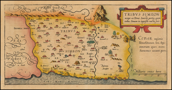 46-Holy Land Map By Christian van Adrichom