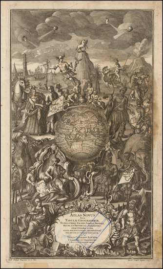 67-World, World and Curiosities Map By Matthaus Seutter