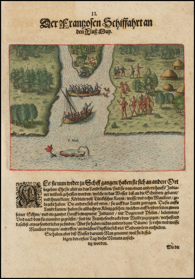 35-Florida and Southeast Map By Theodor De Bry