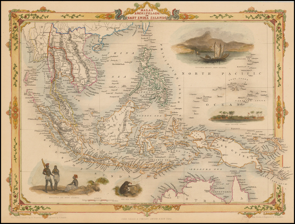 31-Southeast Asia and Philippines Map By John Tallis