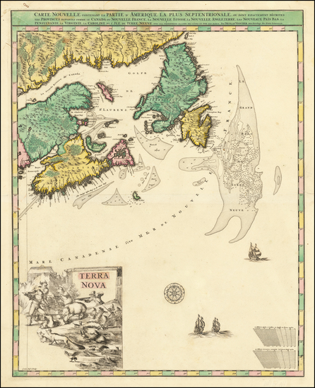 7-Canada and Eastern Canada Map By Nicolaes Visscher I