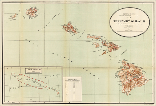 31-Hawaii and Hawaii Map By U.S. General Land Office